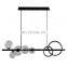 Modern Nordic Glass Bubble Chandelier Black Long Indoor Pendant Light Art Decor Bar Kitchen Living Room Restaurant Pendant Lamps