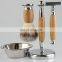 natural  Men travelling bamboo shaving set and badger brush razor sets