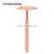 New Modern Rose Gold Metal Ladies Bikini Hair Double Edge Blades Portable Razor