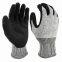 Anti Cut Level 5/C 13 Gauge UHMWPE(HPPE) Liner Nitrile Sandy Coated Cut Resistant Gloves