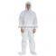 Latex Suit Microporous Coveralls PPE Safety Disposable Coverall with Hood and Front Zipper