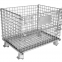 Cage de armazenamento em rolo metálico de a?o com malha de arame dobrável para armazenamento em depósito