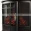 3 Sides Flame Curved front Viewing Electric Fireplace Stove heater led