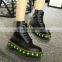 2015 new low moq usb charge genuine lesther led lights shoes simulation women