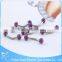 Stainless steel sapphire crystal ball piercing 14g unique eyebrow rings