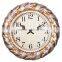 Home Decoration Antique Polyresin Wall Clock Sweep Movement