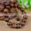 Natural Beads Hand Carved Buddha Prayer Men Wooden Bracelet