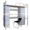 School Furniture Steel Bunk Bed For Adults With Desk and Drawer Cabinet