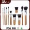 Custom logo private label wholesale professional bamboo handled makeup brushes