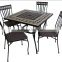 Garden use outdoor ceramic mosaic table and chair set