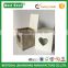 Square Wooden Lid Box with Cut-out Heart