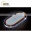 Transparent oval 3 coils qi wireless charger for samsung galaxy series cell phone