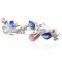 fashionable leaf shape alloy enamel crystal hair clip
