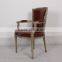 Queen Oak Wood Print Fabric Dining Chairs