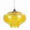 Bedroom decorative clear glass ball pendant light with holder, indoor glass pendant lighting