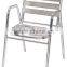 Modern aluminum chair with armrest