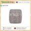 Gray Printed Cotton Fabric Pouf Ottoman with Multiple Use