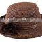 New Wholesale top quality beautiful straw crocheted sun hat