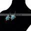 2016 Bohemia Gypsy Fashion Turtle Dangle Long Drop Turquoise Earrings For Women