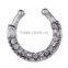 Surgical Steel puncture U Shape Open Crystal Nose Ring Stud Hoop