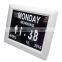 Extra-Large Memory Loss Digital Calendar Day clock 7 inch 8 inch 10 inch photo lcd frame auto dim brightness