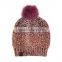 2015 design your logo new and fashion knitted girl hat winter