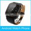1.54" 300W Aluminum stainless steel cover Waterproof Genuine Leather Watchband bluetooth 4.4/GPS android 4.4 gps smartwatch