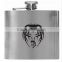 silk printing logo for 4oz stainless steel hip flask for wine