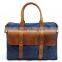 China Suppliers Business Office Waterproof Canvas Genuine Leather Laptop Shoulder Bag office laptop bags