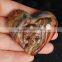 Natural Agate Heart With Skeletons Face