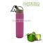sports water bottle with straw and silicone sleeve and fruit infuser