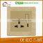 steel stainless 13A universal electrical power socket