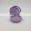 Round cosmetic pressed powder compact