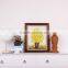 Chinfun Yellow with Photo Frame Flower Designs Fabric Painting