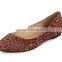 leopard pointy sexy shoe ladies belly shoes women ladies flat shoes ballet ballerina shoe