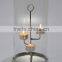 Glass & Steel Tea Light Holder for Christmas & Home Decoration