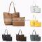 2PCS/Set Women Lady Leather Handbag Shoulder Bag Tote Party Clutch Wallet Purse