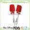 2015 newest 2 pcs per set kids silicone salad spatula with plastic handle