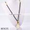 Charming ! Fashion ! Simple ! gold plated pendant black rope necklace