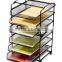 STACKABLE 3 Tier Desk Document Letter Tray Organizer, Black(TD-A-061)