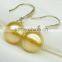 AAA Perfect Round 10-11mm South Sea Golden Pearl Earring
