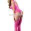 Floral mesh dress with attched stockings sexy lace bodystocking
