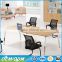 Modern Office Furniture Wooden Staff Room Table For 8 People