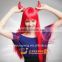 Red anime cosplay hair wig, cheap witch halloween synthetic wigs