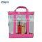 customized transparent ladies large pvc handbag shoulder bag shopping bag