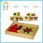 2016 Magnetic square calendar clock many kinds of puzzles and role play kids education toy