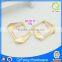 Q-9111 purse buckle metal shiny light gold ring multiduty part