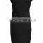 Black Patchwork Cut Out Plunging Neckline Sleeveless Dress pictures office dress for ladies