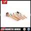 Shiny Golden Facial Makeup Brush Set with 5pcs
