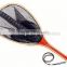 Fly fishing landing net with wooden frame